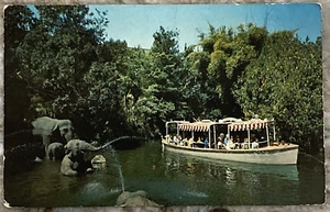 Elephant Bathing Pool Jungle Cruise 1972 Disneyland Chrome Postcard B710 - Picture 1 of 3
