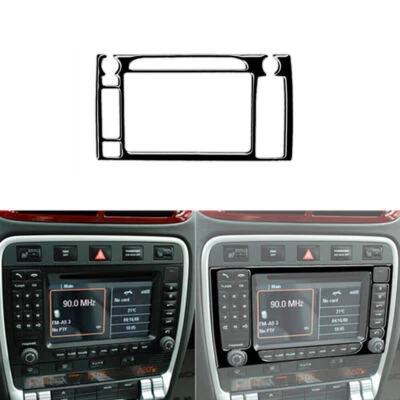 Tampa de quadro de navegação preta brilhante acabamento para Porsche Cayenne Sport SUV 2003-2010 - Imagem 1 de 4