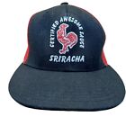 Sriracha Certified Awesome Sauce Snapback Trucker Hat Mesh Red Black Rooster 