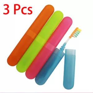 3Pcs Toothbrush Travel Case Cover Portable Plastic Toothbrush Tube Holder Box' - Picture 1 of 22