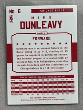2015-16 Panini NBA Hoops Red Back Mike Dunleavy Chicago Bulls No. 6