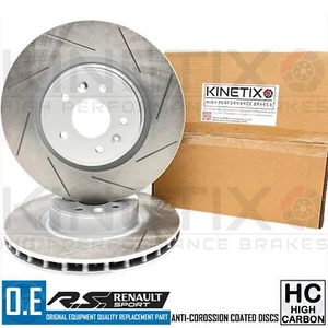 Para Renault Megane Sport MK3 RS275 Trofeo Frente Discos de Freno Ranurados Par - Imagen 1 de 9