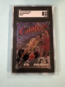 Kobe Bryant 1997-98 Topps Finest SILVER Card #137 with Coating SGC 8 NM-MT - Picture 1 of 2