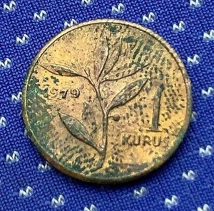 1979 Turkey 1 Kurus Coin FAO Anatolic bride ( ONLY 10,000 minted ) #ZM213 - Picture 1 of 2