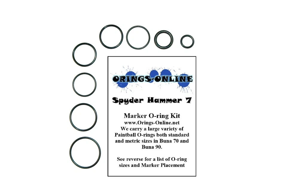 Spyder Hammer 7 Paintball Marker O-ring Oring Kit x 4 rebuilds / kits - Image 1 of 1
