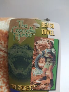 The Crocodile Hunter Vtg Beach Towel “isn’t She Gorgeous” Steve Irwin Croc Rare - Picture 1 of 7