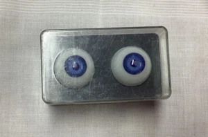NEW 24 MM BRIGHT BLUE DOLL EYES BY GLASTIC EYES - Picture 1 of 2