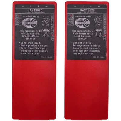 2 x HBC Radiomatic BA213020 BA214061 FUB10AA Rechargeable Battery 2100mAh Backup - Image 1 of 4