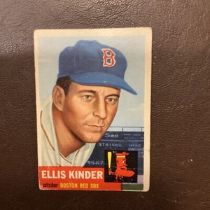 1953 Topps Ellis Kinder 44 Boston Red Sox Poor Fair BASEBALL VINTAGE SALES !