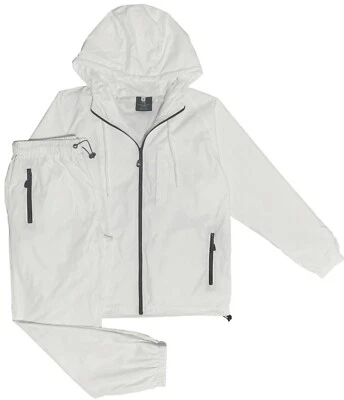 Conjunto de chándal cortavientos forrado de malla para hombre de 2 piezas  Foto 1 de 4