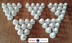 Chef Jacket Buttons 50 X NEW White Chefs Stud Button Replacement Set Fifty Pack - Picture 1 of 3