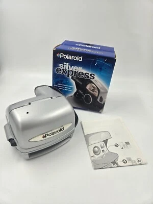 Polaroid Silver Express 600 One Step Instant Film Camera Good Condition - Image 1 of 4