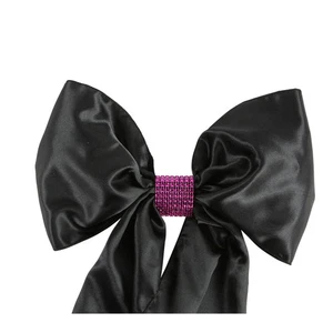 50 Fuchsia Rhinestone Bow Covers - 8 Row - wedding chair sash reusable - Picture 1 of 5