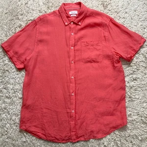 Porter & Ash Shirt Mens XL 100% Linen Button Down Short Sleeve - Picture 1 of 19