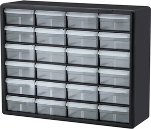 Akro-Mils 24-Drawer Plastic Drawer Storage Cabinet for Garage Organization, B... - Picture 1 of 9