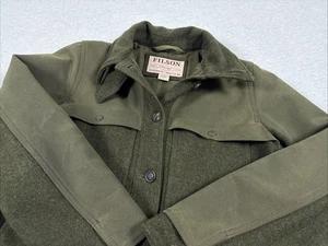 Abrigo chaqueta Filson Hybrid Mackinaw lana y tela de hojalata Cruiser para mujer L verde EE. UU. - Imagen 1 de 12
