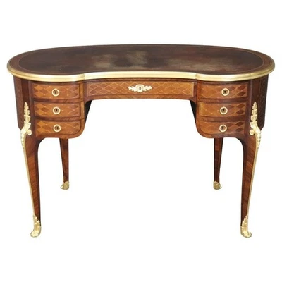 Escritorio de oficina de cuero francés firmado Paul Sormani Foto 1 de 4