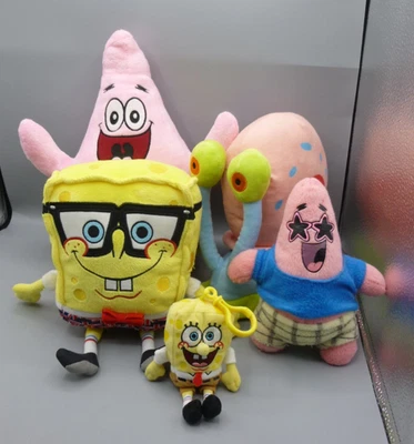 SpongeBob SquarePants Bundle of 5 Soft Plush Toys Patric Star Gary Snail - Image 1 of 4