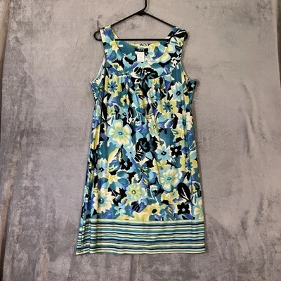 Vintage JFW Sleeveless Shift Dress Mumu Floral Womens Sz 1X - Image 1 of 4