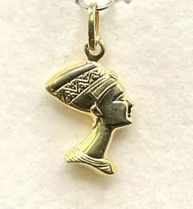 Brandneu 14k Gold Königin Nofretete Charm - Bild 1 von 2