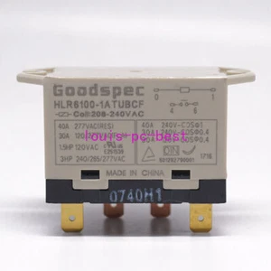 1PC Goodspec HLR6100-1ATUBCF 208-240VAC Compressor Relay 4 Pins 40A - Bild 1 von 4