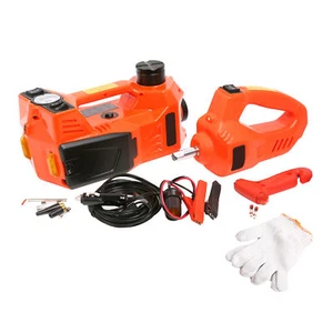 4 Ton 12V Car Hydraulic Electric Floor Red Jack Tire Inflator Impact Wrench Tool - Picture 1 of 10