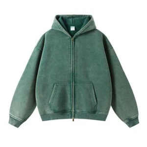 Chaquetas con Capucha Unisex Invierno Espesadas Teñidas en Spray De Colección Doble Cremallera Fshion - Imagen 1 de 32
