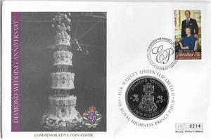 2007 Queen Elizabeth II Diamond Wedding Ann. (FDC & Coin) (Gibraltar) (0214) - Imagen 1 de 1