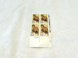 Joe Louis Boxer Heavyweight #2766 Plate Block Of 4 x 29 Cent Postage Stamps - Picture 1 of 5
