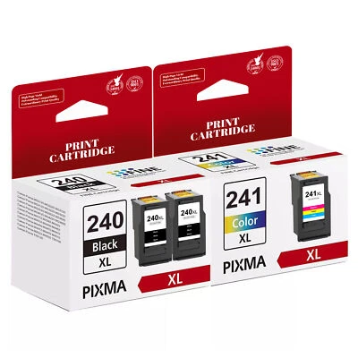 Black Color Ink Cartridge For Canon PG240XL CL241XL Fits PIXMA MG2120 MG2220 Lot - Image 1 of 4