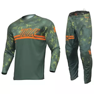 2024 THOR SECTOR MOTOCROSS MX KIT PANTALONES CAMISETA - DIGI CAMUFLAJE/VERDE BOSQUE - Imagen 1 de 7