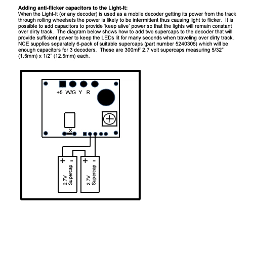 NCE 306 0.3 farad 2.7v super capacitors for use with Light-it Decoders - 6 pack - Image 1 of 1