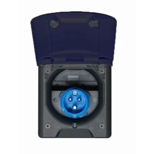 Toma Exterior Tapa Magnética Negra 220v CEE17 Cetac ABL Autocaravana Camper - Imagen 1 de 3