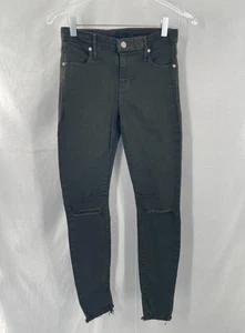 RtA Womens 25 Jeans Ryder Ankle Skinny Crop in Olive Jungle Frayed Hem NWT - Picture 1 of 10