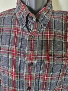 LL Bean Men's Multicolor Plaid Flannel Shirt L Slightly Fitted - Picture 1 of 5