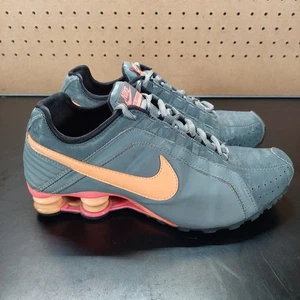 Nike Shox Junior Women's 8.5 Athletic Sneakers Shoes 454339-052 Gray Orange - Picture 1 of 5