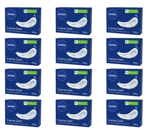12 Bars x 100g Nivea Creme Care Moisturising Soap - Picture 1 of 4