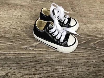 Zapatos Converse Unisex Bebé Talla 2 Atléticos Negros 7J235 Zapatillas bajas con cordones Foto 1 de 4