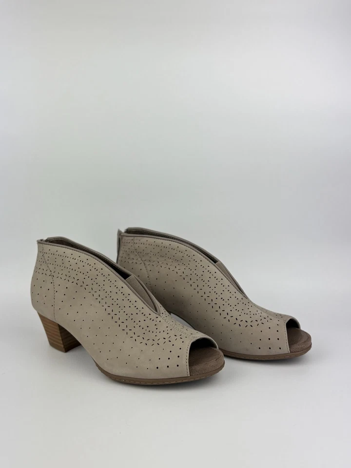 Earth Quebec Women's Suede Leather Open Toe Booties Multiple Colours Size 39, 40 - image 1 of 4