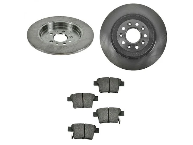 Kit de pastillas de freno trasero y rotor TRQ 16XD86R para Ford Taurus 2008-2009 Foto 1 de 1