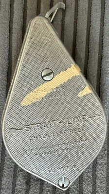 Vintage Strait Line Chalk Line Reel Plumb Bob Carpentry Collectible - Image 1 of 3