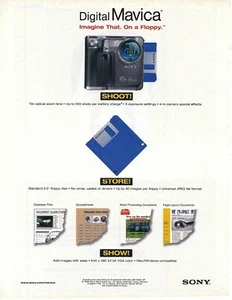 1998 Sony Digital Mavica Camera - Original Magazine Print Ad/Poster - Picture 1 of 1