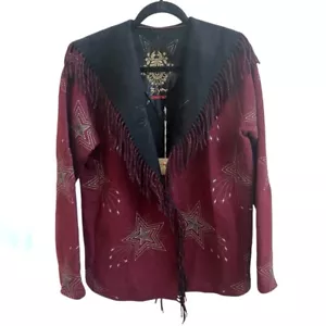 Johnny Was Neu mit Etikett Beverly Comets Fransen Jacke Mantel Gr. S Oversized bestickt Gr. S - Bild 1 von 7