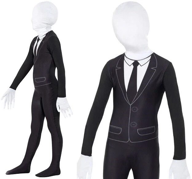 Childs Halloween Supernatural Slender Boy Fancy Dress Costume Outfit by Smiffys - Image 1 of 4