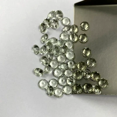 Piedras preciosas sueltas corte facetado forma redonda amatista verde natural de 4,5 mm 100 piezas Foto 1 de 4