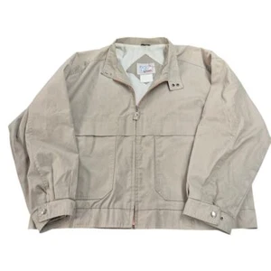 Mens VTG Yukon Trail Y2K Outdoors Tan Chore Jacket L/XL Lined Windbreaker - Picture 1 of 6
