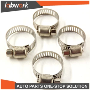 Labwork Steel Drive Hose Clamps Fuel Line Worm Clip 15 Pack 3/4 Inch - 1 Inch - Imagen 1 de 10