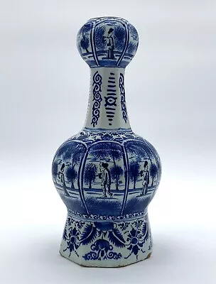 RARE LARGE EXCEPTIONAL 17th CENTURY DUTCH DELFT HEXAGONAL KNOB VASE Circa 1670 - Image 1 of 4
