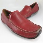 Vintage Hs Trask Driving Moccasin Womens Size 8.5M Red Leather Flat Vibram H1310