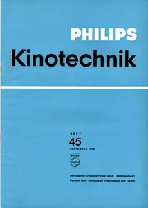 Heft-Broschüre [pdf-Datei] # Kino # 35mm # Philips Kinotechnik # Heft 45 # 09/68 - Bild 1 von 4